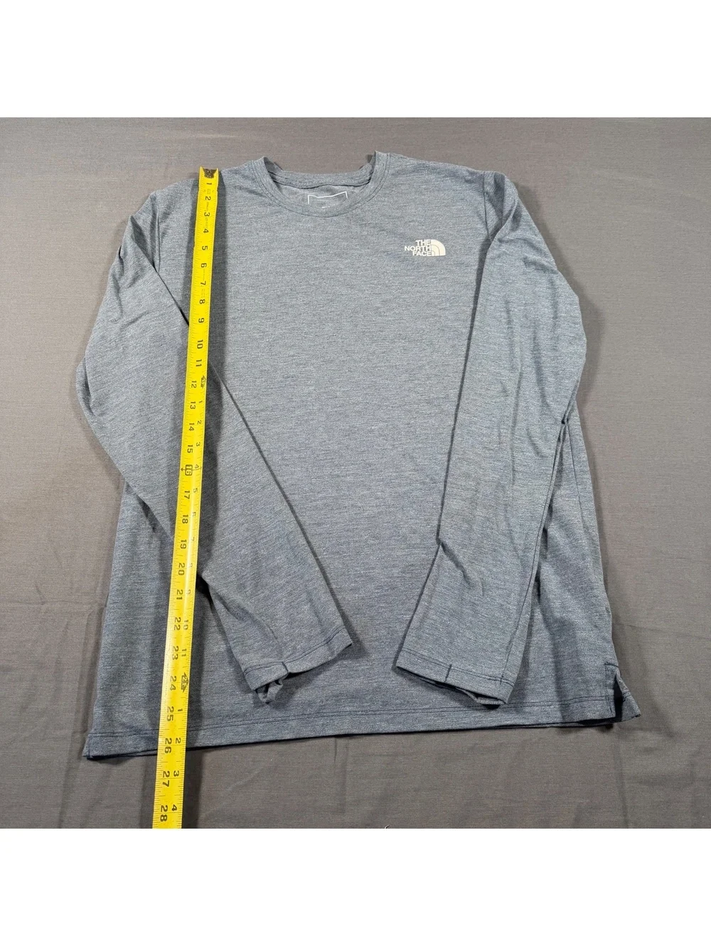 The North Face Men's Long Sleeve Crew Neck Shirt Gray Size Small Q 103